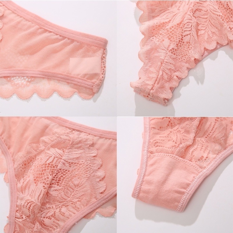 Quần lót TAKETALK ren hoa lưng thấp phong cách gợi cảm cho nữ