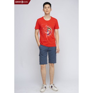 T4321T1183 - Áo Thun Cộc Tay GENVIET Nam Phối Họa Tiết