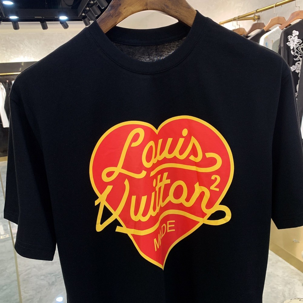 Áo Thun Tay Ngắn Cổ Tròn In Hình Trái Tim + Thẻ Treo Thời Trang Cho Cặp Đôi L1V Cỡ Lớn XS-3XL