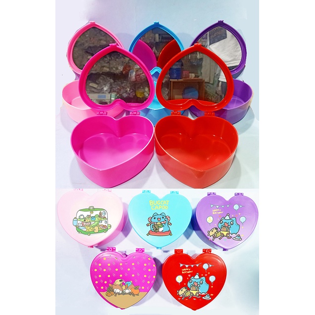 Hộp tim capoo kèm gương HKG33 dễ thương cute đựng trang sức hoạt hình