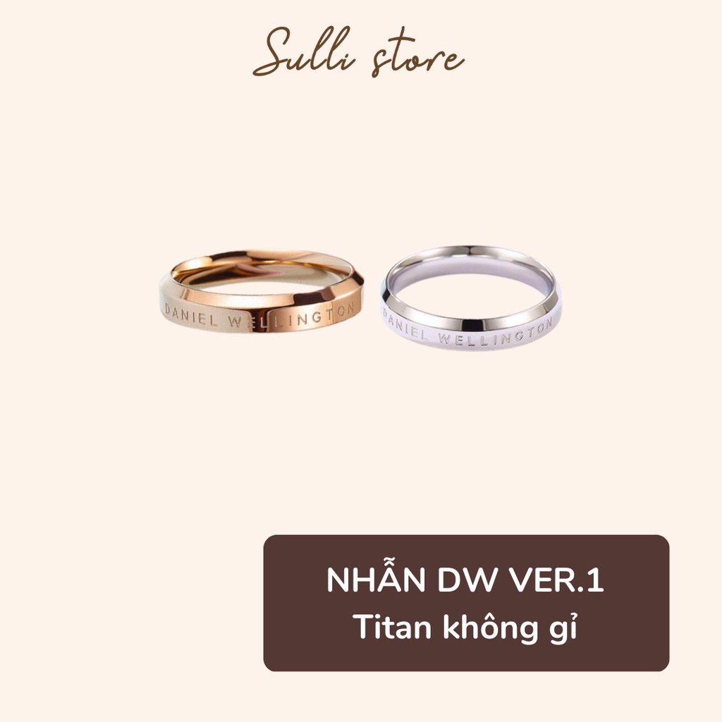 [HÀNG CHUẨN 1:1] Nhẫn cho cặp đôi nam nữ DV.V ver1 titan không gỉ