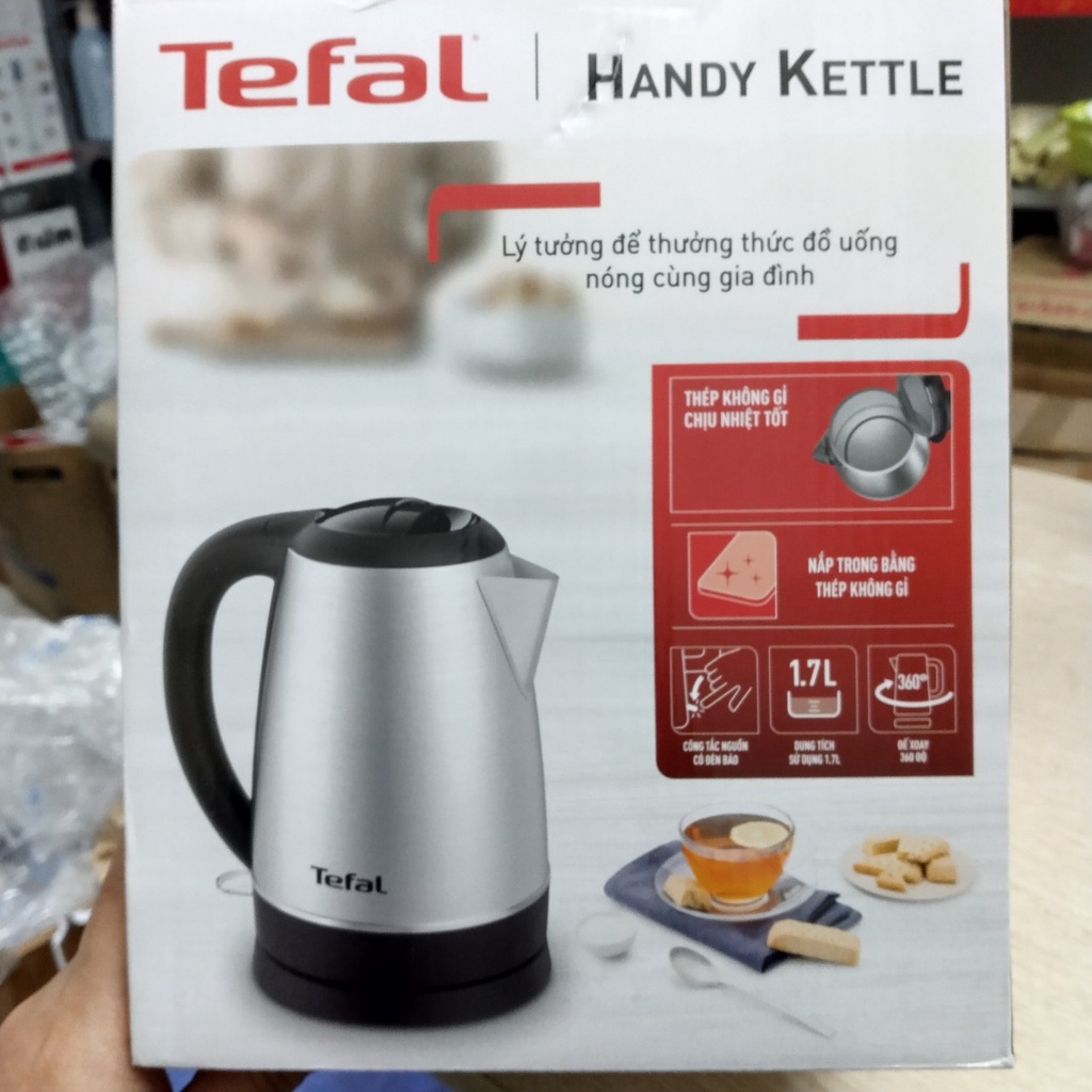 Tefal- Bình đun siêu tốc inox dung tích 1.7L KI800D68- Hàng chính hãng