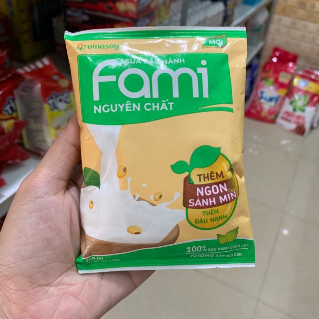 Sét 5 bịch sữa đậu nành Fami nguyên chất 200ml