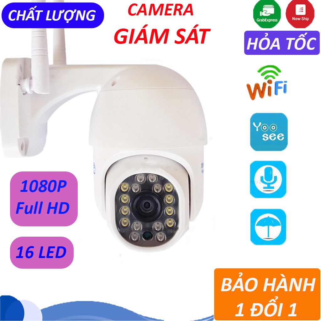 Camera Yoosee PTZ 16 Led chống mưa, ban đêm có màu  - Camera ngoài trời xoay 360 | BH 6 Tháng | WebRaoVat - webraovat.net.vn