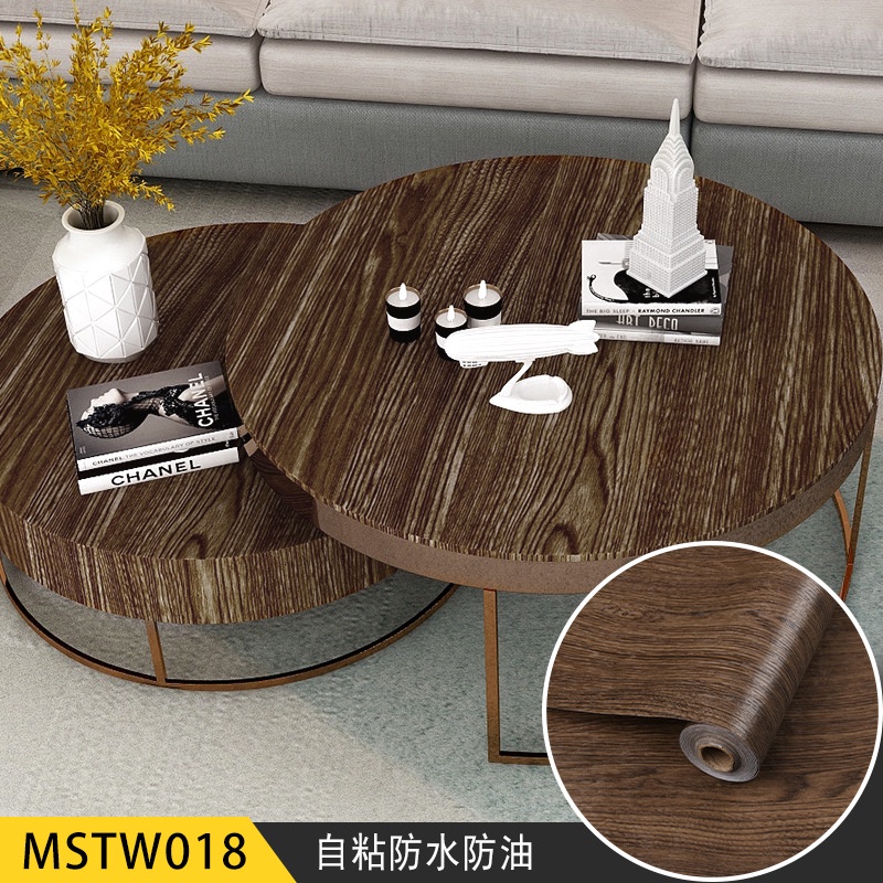 Giấy Dán Tường Giả Gỗ Tự Dính Chống Ẩm Chống Nước Trang Trí Phòng Ngủ/Tủ Quần Áo/Đồ Nội Thất Cũ W