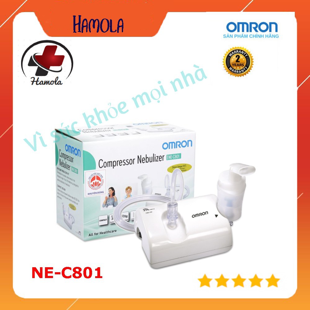 [GIÁ ƯU ĐÃI] MÁY XÔNG KHÍ DUNG OMRON NE-C801 CHÍNH HÃNG BẢO HÀNH 2 NĂM