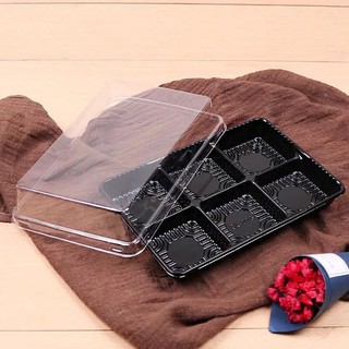 Hộp nhựa pet 6 ô CL003 - set 100c