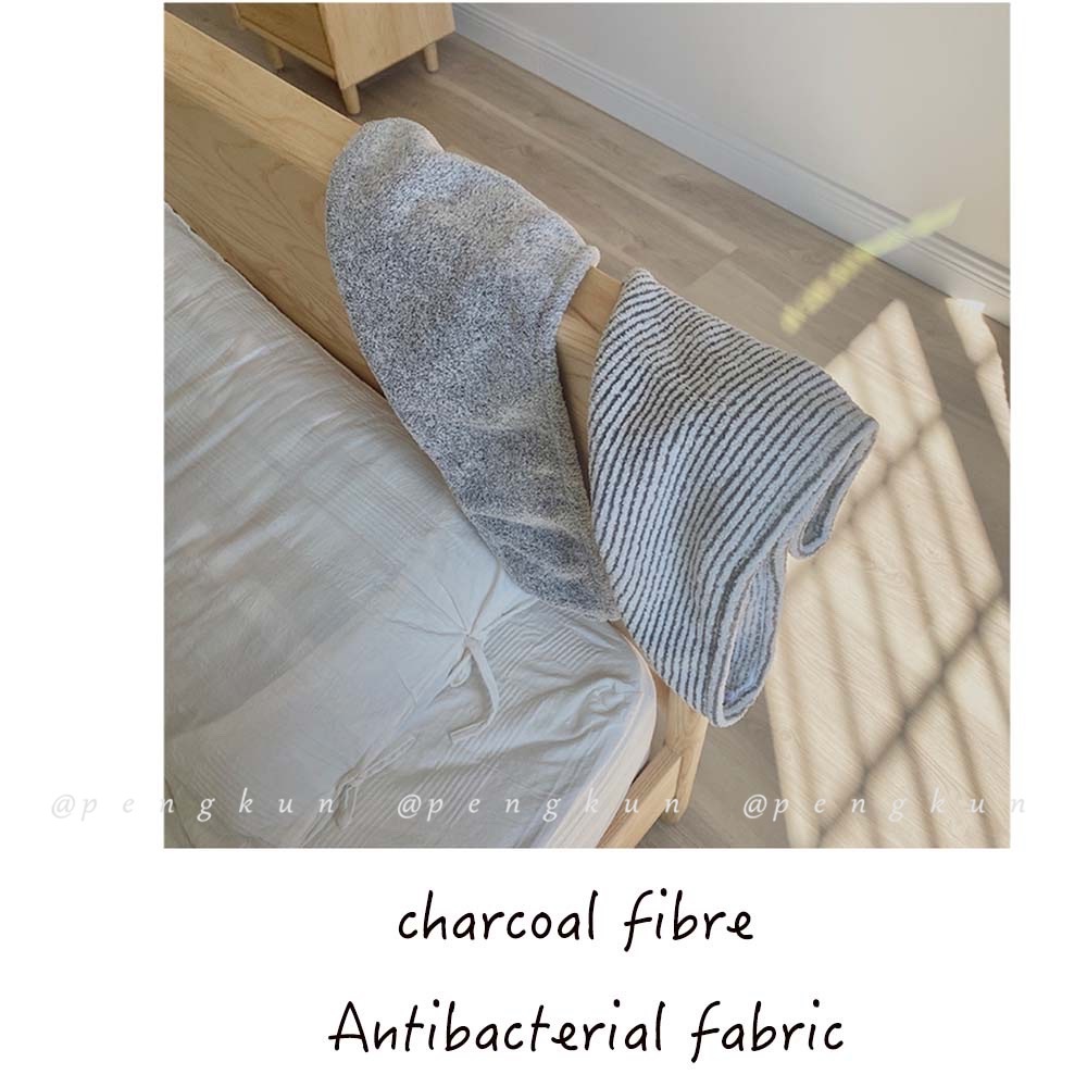 Khăn Trùm Đầu Bằng Sợi Than Tre Siêu Thấm Hút Nhanh Khô Tiện Dụng