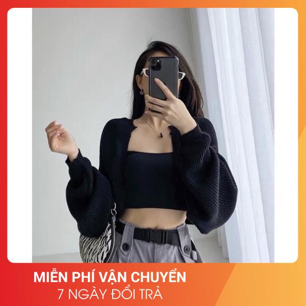 Set Áo 2 Dây Kèm Áo Tay Bồng Len Tăm Mịn [FREESHIP] Set áo món 24 April Nũ siêu HOT | BigBuy360 - bigbuy360.vn