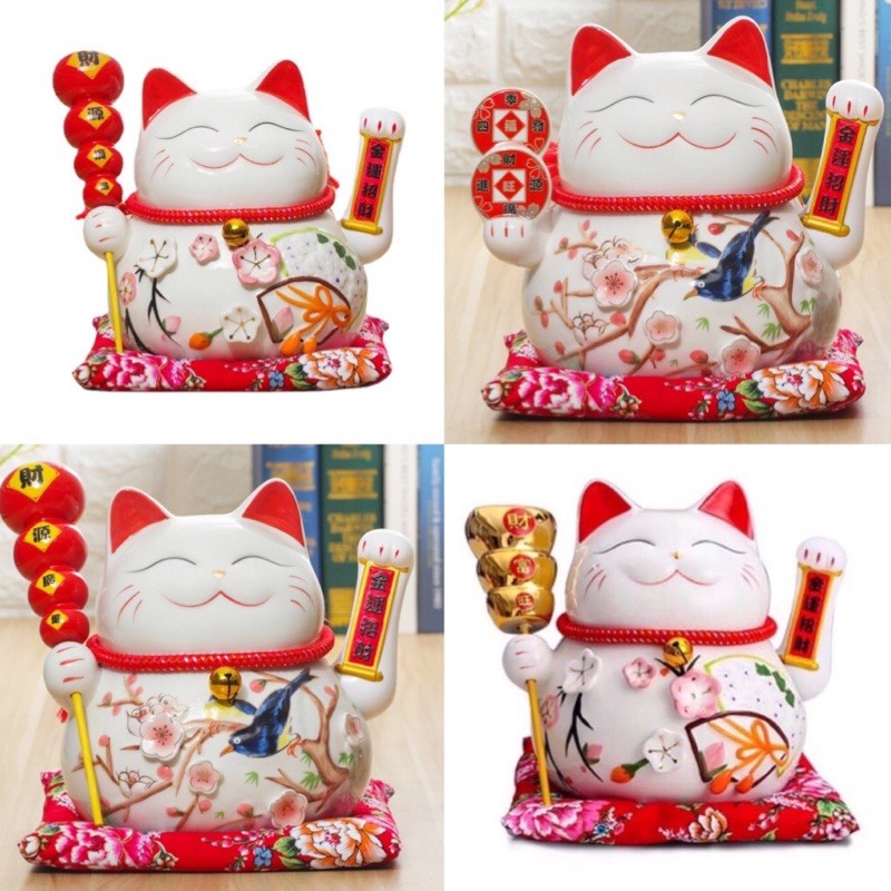 Mèo thần tài, mèo may mắn Neko Maneki Tài lộc viên mãn vẫy tay