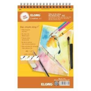 Sổ vẽ KLONG lò xo kép đa năng Creative Art A5 - 150 GSM - 40 tờ; MS: 770