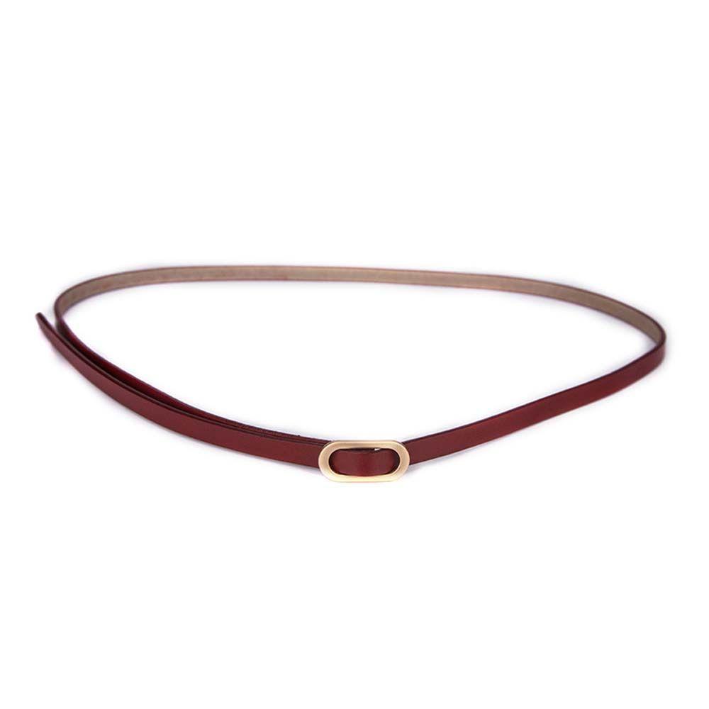 IVORY Thắt Lưng Mỏng Khóa Vuông Không Xốp Thời Trang Cho Nữ
