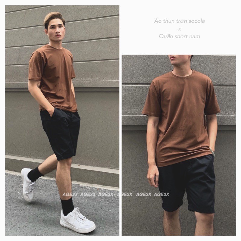 Quần Short Nam Kaki Mềm Mịn AGE2X Năng Động Trẻ Trung