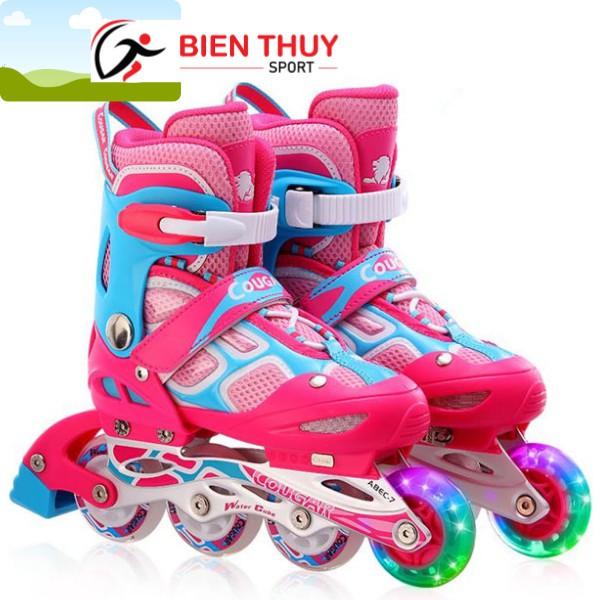 Giày Trượt Patin Cougar 835LSG Không Đèn Giành Cho Trẻ Em - Màu Xanh Lá (Uy Tín Sport)