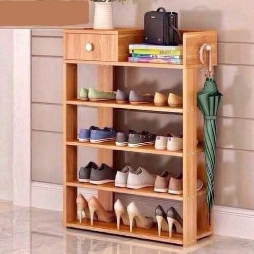 Kệ để giày dép gỗ - Kệ để giầy dép bằng gỗ 5 tầng đẹp mê ly
