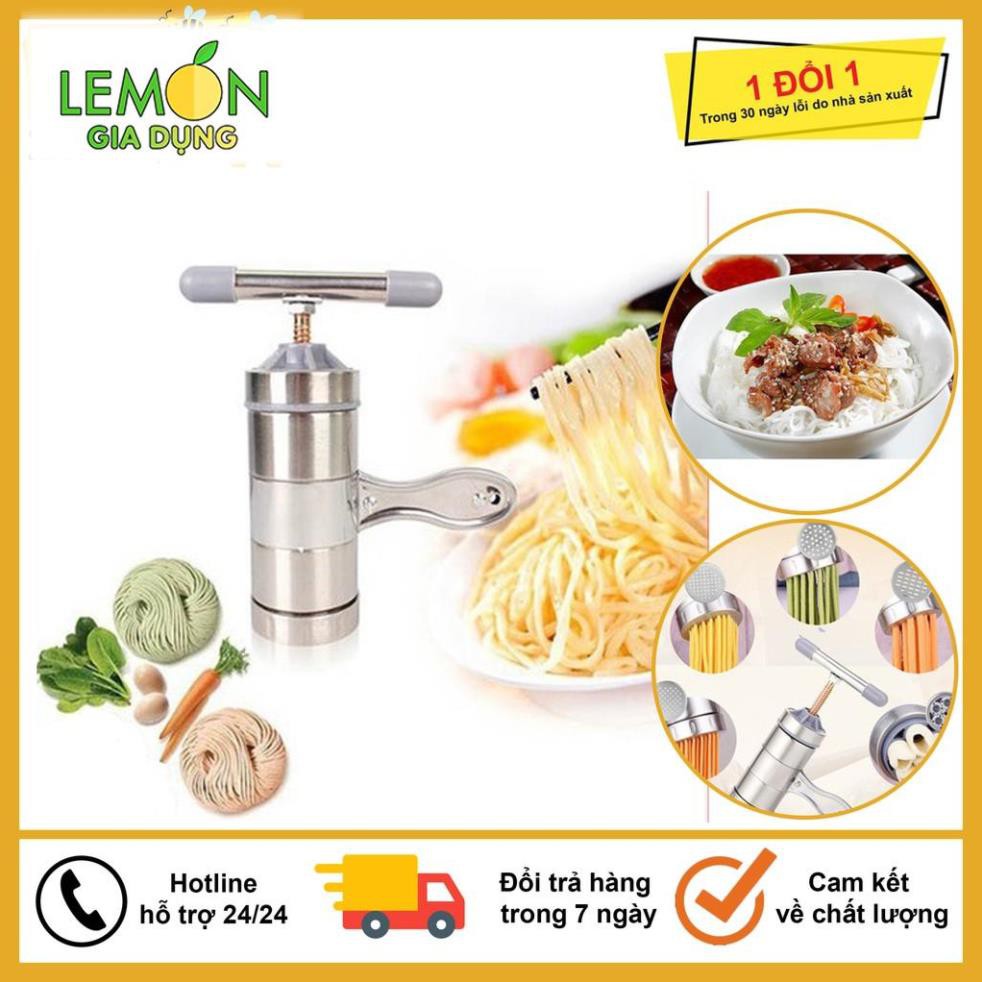 Máy Làm Bún, Mỳ Tươi Tại Nhà Bằng Inox, Tặng Kèm Bộ 5 Size Bún