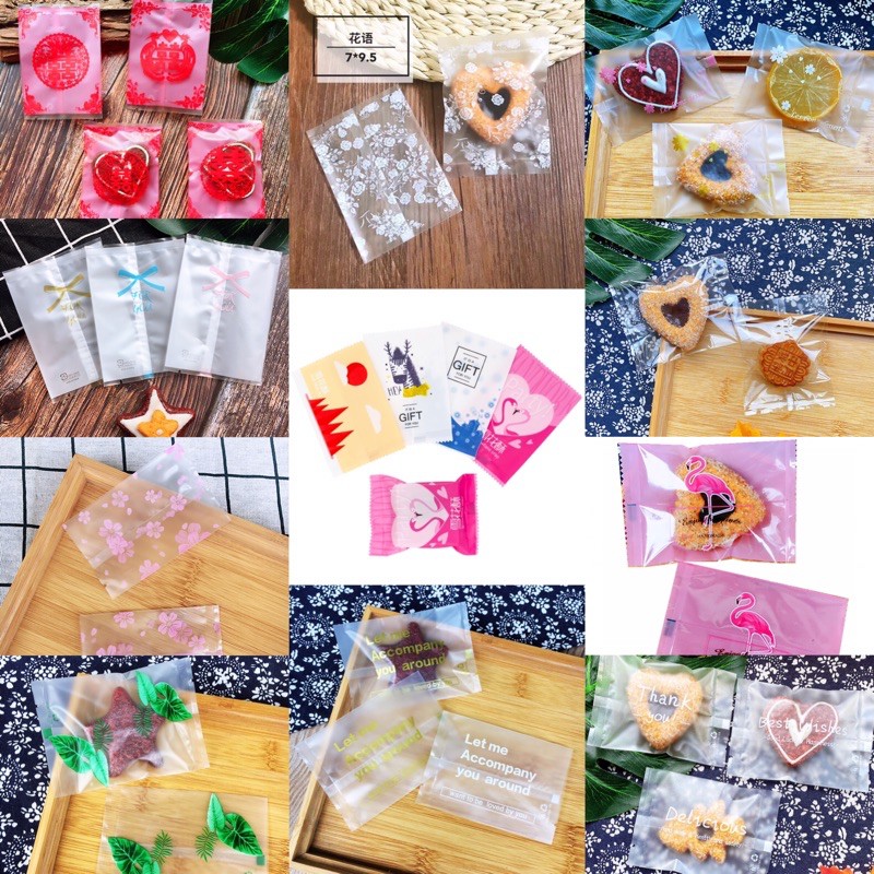 Túi cookie 7*10 (nhiều mẫu) set 100c