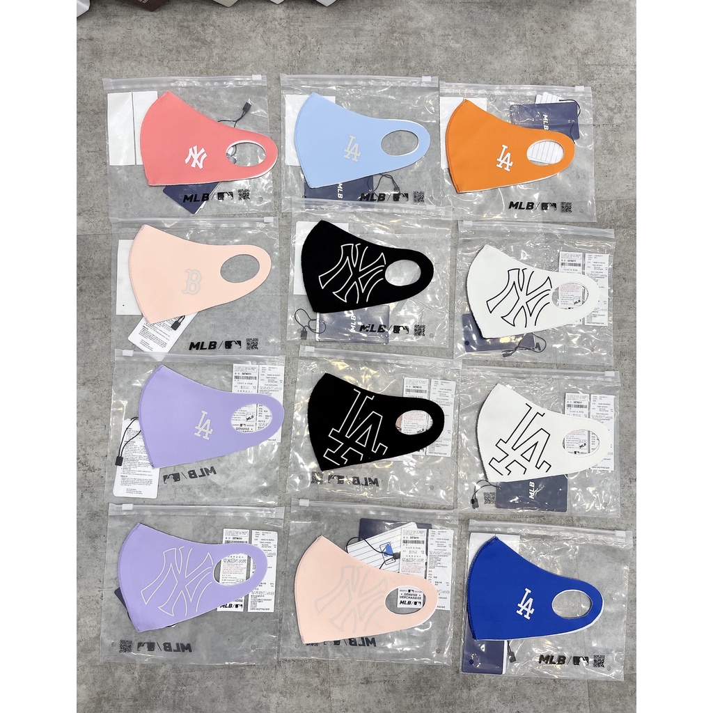 Khẩu Trang MLB NY LA Chất Liệu Vải Poly 2 Da Cao Cấp