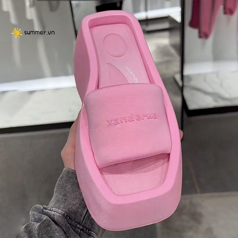 Dép Quai Ngang Đế Dày Tăng Chiều Cao Phong Cách Thời Trang Mùa Hè 2022