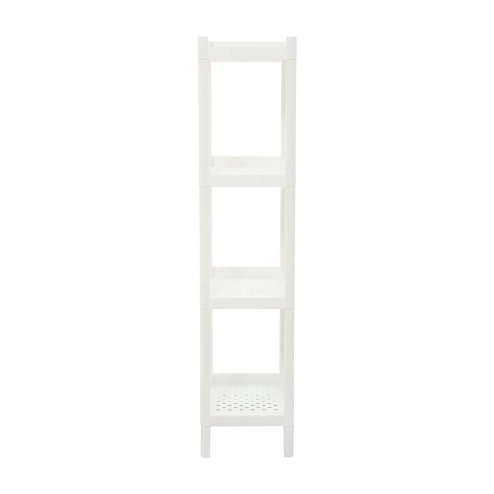 HomeBase STACKO kệ nhựa 4 tầng MONO Thái Lan W24xH107xD30cm màu trắng