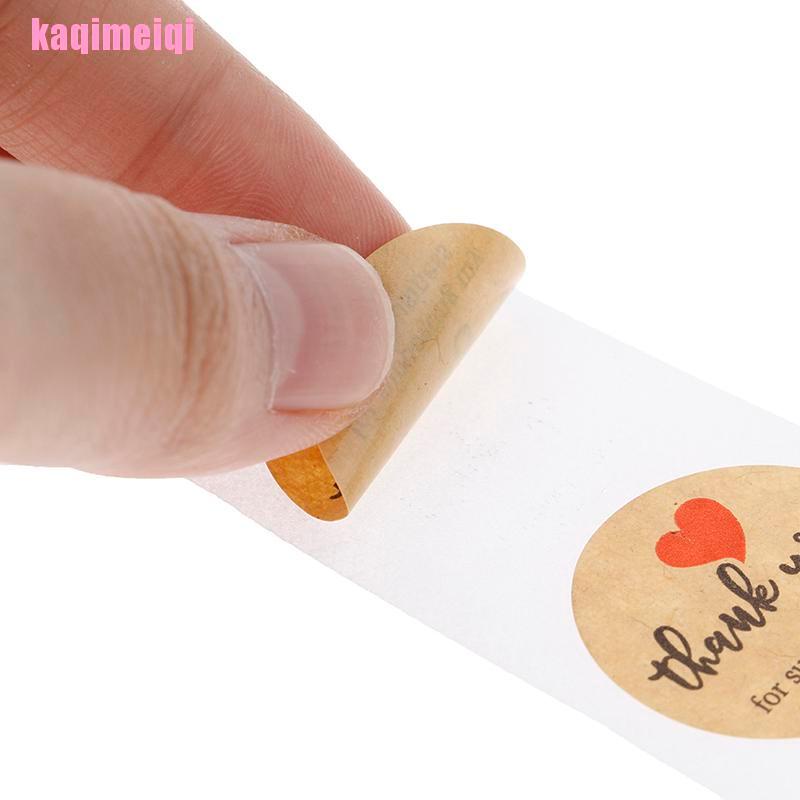 Cuộn 500 nhãn dán chữ Thank You sáng tạo dùng trang trí