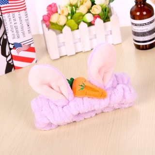 Băng đô rửa mặt tai thỏ cà rốt