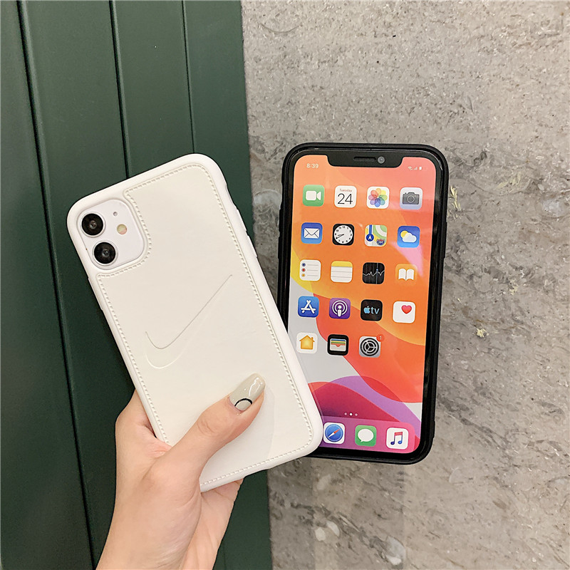 Ốp lưng Da Mềm iphone  In Logo  Nike Hồng iphone 12ProMax 12mini 11Pro Max 6S 6Plus 7/8 Plus XR XS  Max SE 20