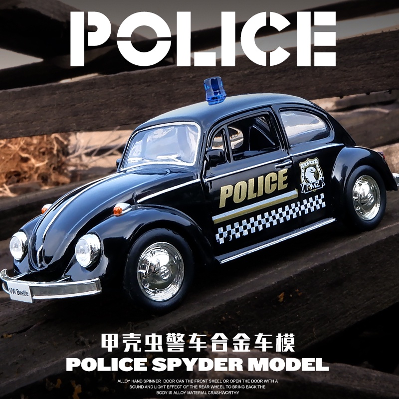 Xe Ô Tô Đồ Chơi Trẻ Em Beetle Mô Hình Mô Phỏng Xe Ô Tô Mô Hình Xe Cảnh Sát Mô Hình Xe Ô Tô Đồ Chơi Hợp Kim Cho Bé Trai