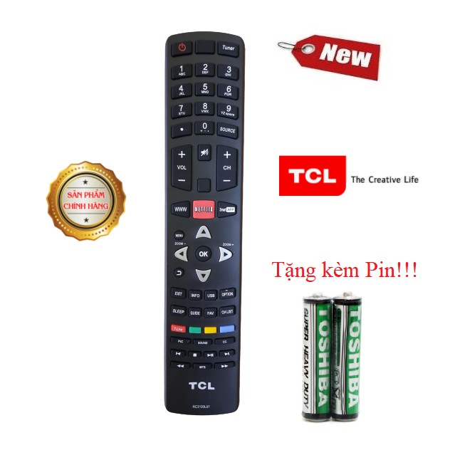 Điều khiển tivi TCL- Hàng chính hãng 100% Tặng kèm pin các dòng CRT LC