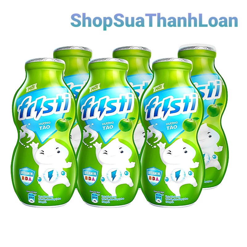 [HSD T12-2023] Thùng 48 Chai Sữa Chua Uống Fristi Hương Táo 80ml.
