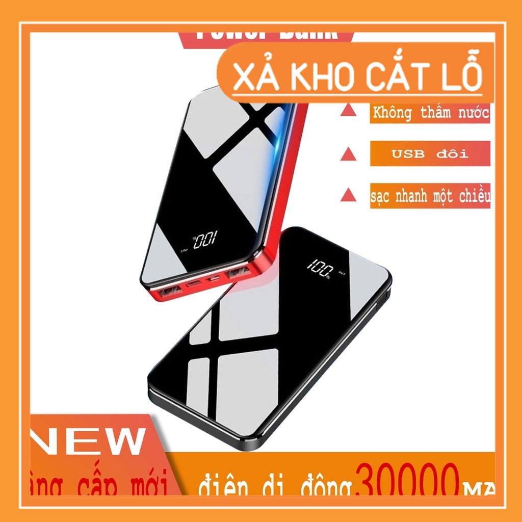 Sạc dự phòng 30000mah ​Không thấm nước Sạc Dự Phòng Không Dây sạc nhanh một chiều |ThanhLiem [Gương]