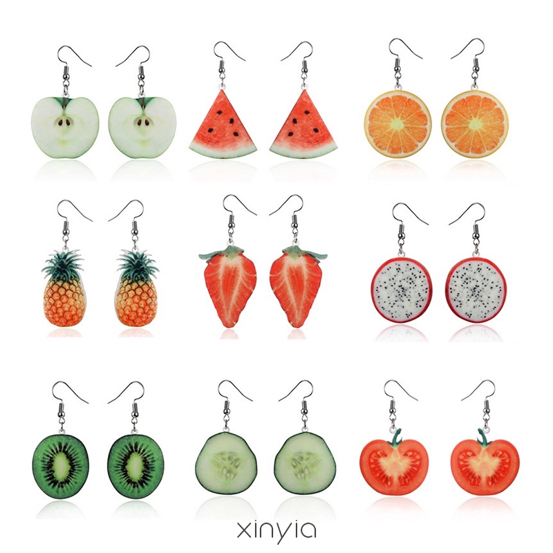 Hoa tai hình trái cây phong cách thời trang Hàn Quốc xinh xắn