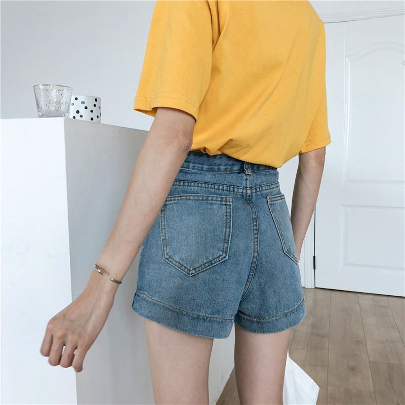 [Size M,L] Quần shorts jean nữ lưng cao Ulzzang Quảng Châu QNJ6