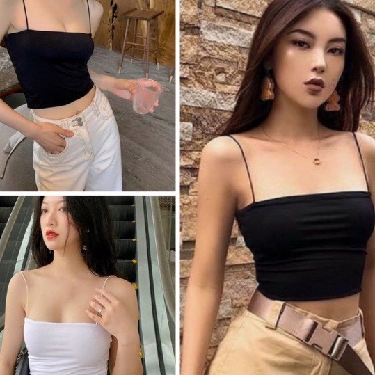 Áo 2 dây croptop sợi bún áo dây sợ bún phong cách trẻ tuổi teen BZ002 | BigBuy360 - bigbuy360.vn