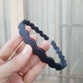 (sale trầy)Bờm cài tóc bản dợn đen bóng/đen nhám (bản 1cm)
