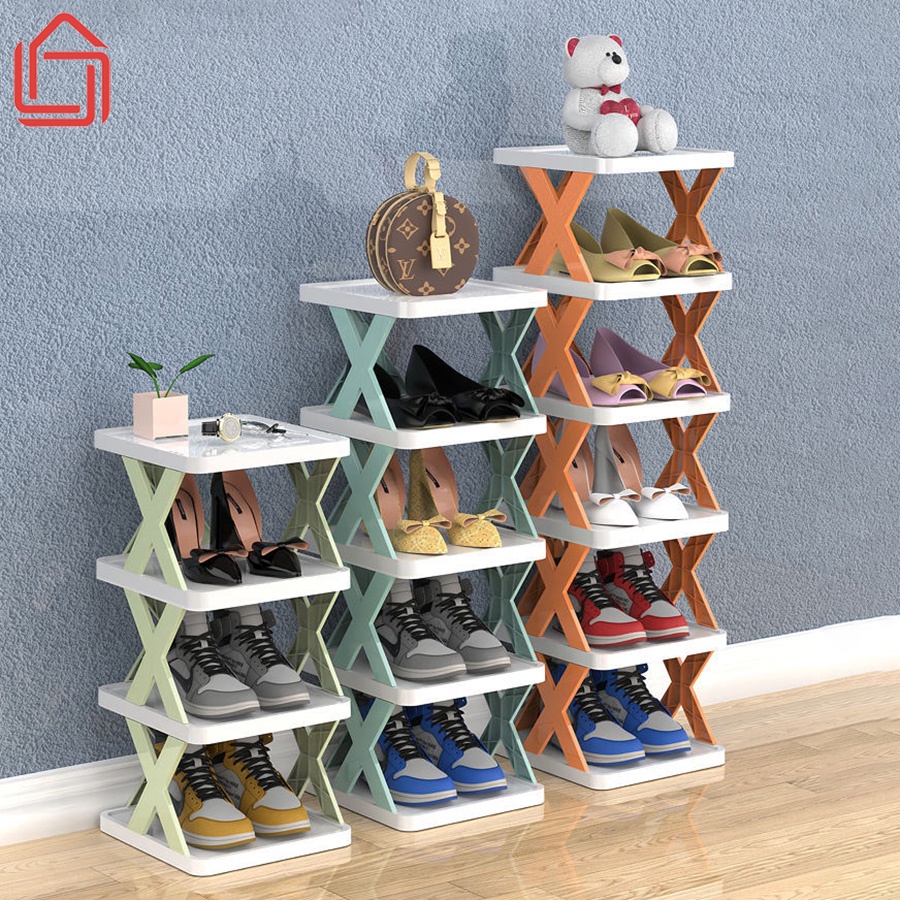 Kệ để giày dép 6 tầng tháo lắp dễ dàng, tiết kiệm diện tích | Kệ giày dép thiết kế mới hình chứ X chắc chắn