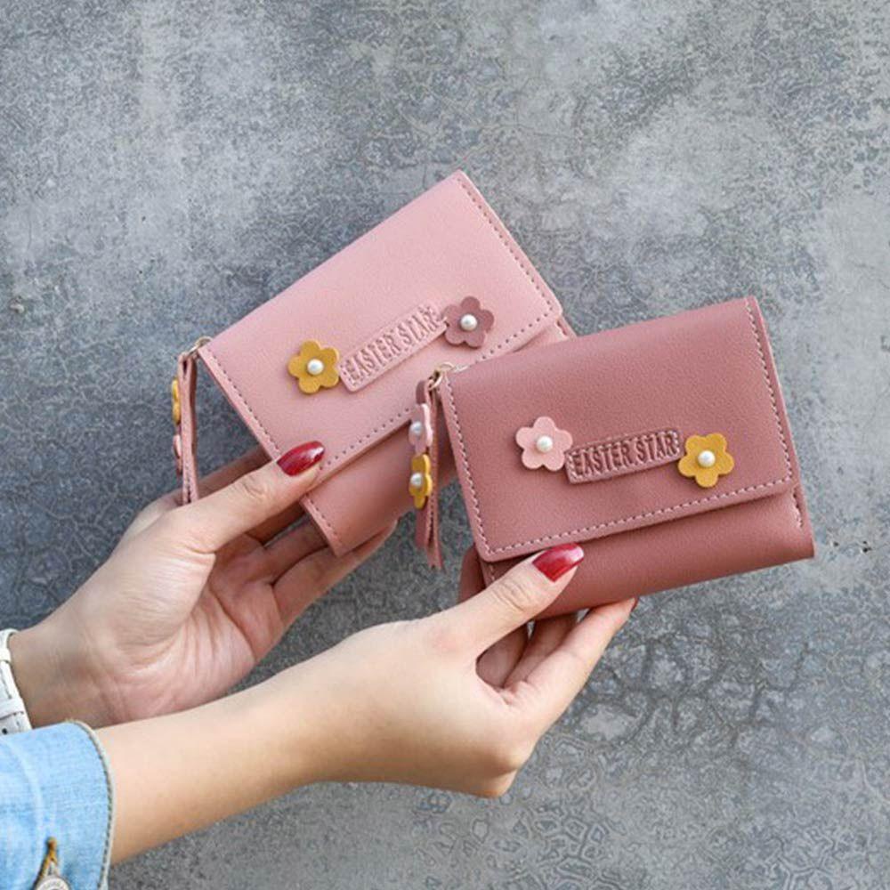 UUMIR Ví Ngắn Đựng Thẻ In Hoa Dễ Thương Cho Nữ