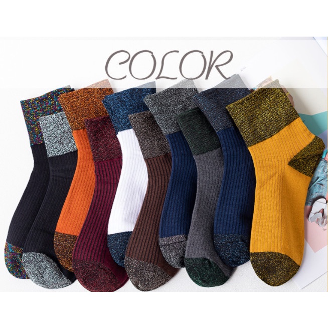 Vớ kim tuyến cổ cao Nữ phong cách thể thao, đường phố, năng động.