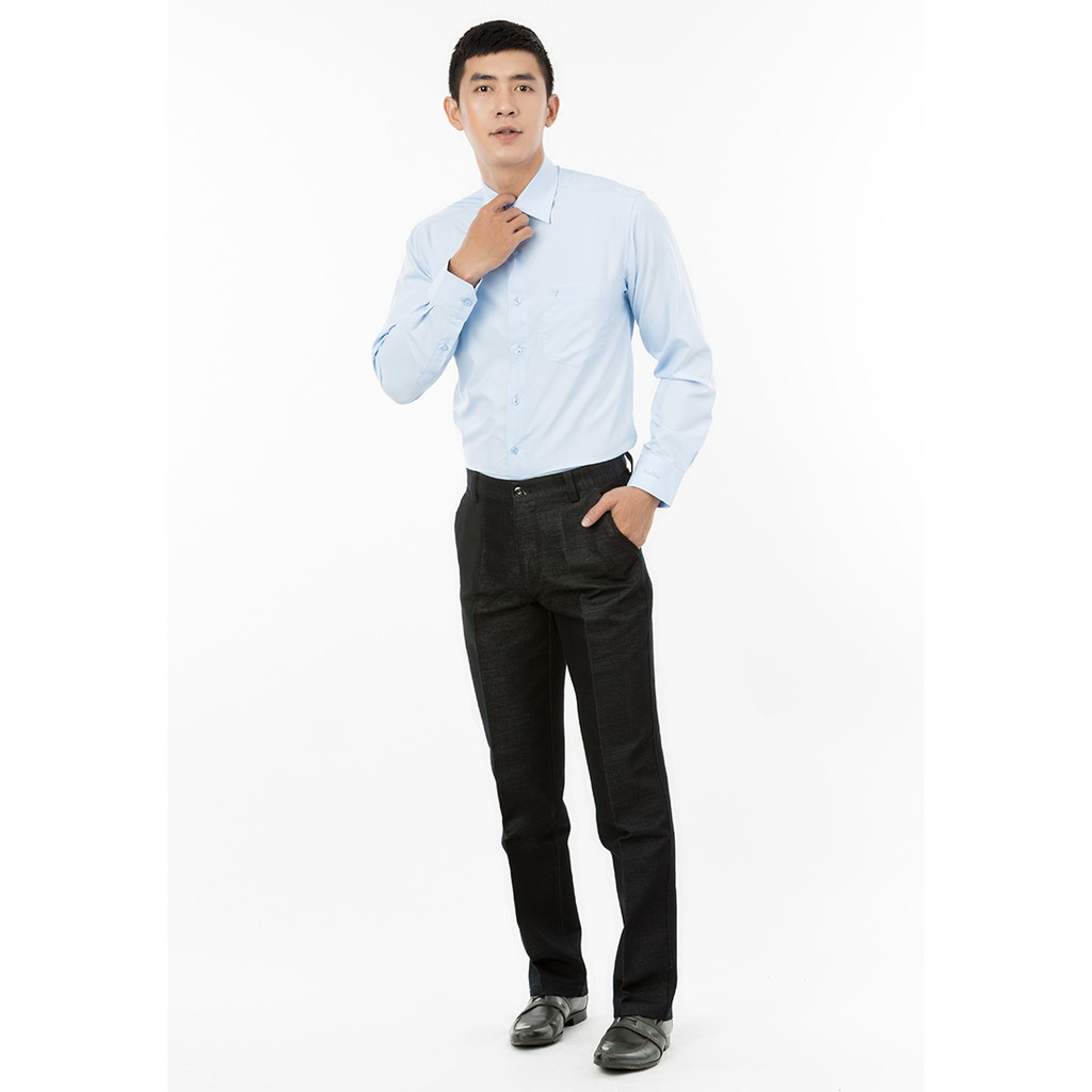 Áo Sơ Mi Dài Tay Màu Modal Regular Fit 369 Vĩnh Tiến - LM5-G817 - Xanh Da Trời