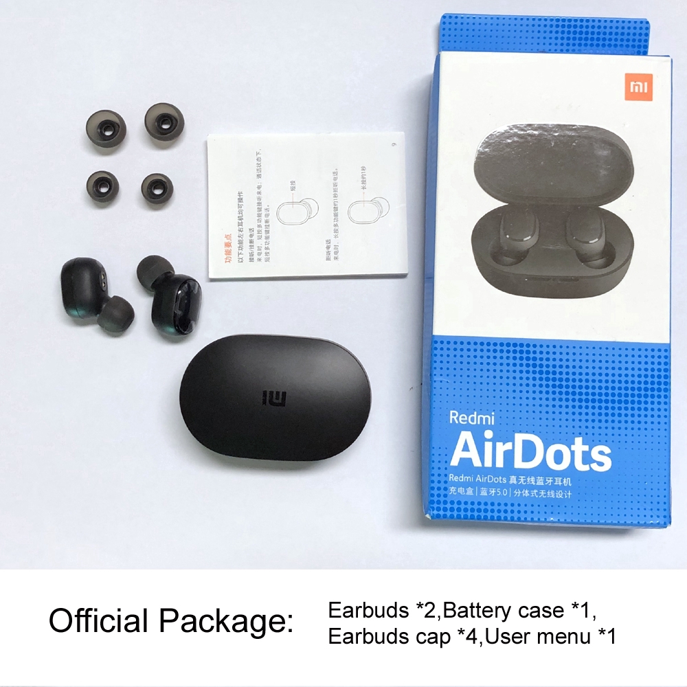 Xiaomi Redmi Airdots Headphone Voice Control Bluetooth 5.0 Noise Reduction Tap Control [EXO1]