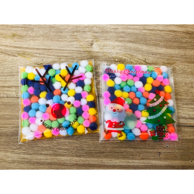 Pom pom nhiều màu 100pcs/ gói