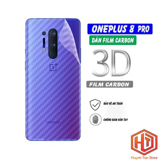 Miếng dán decal carbon mặt sau Oneplus 8 Pro chống trầy mặt lưng, chống bám vân tay