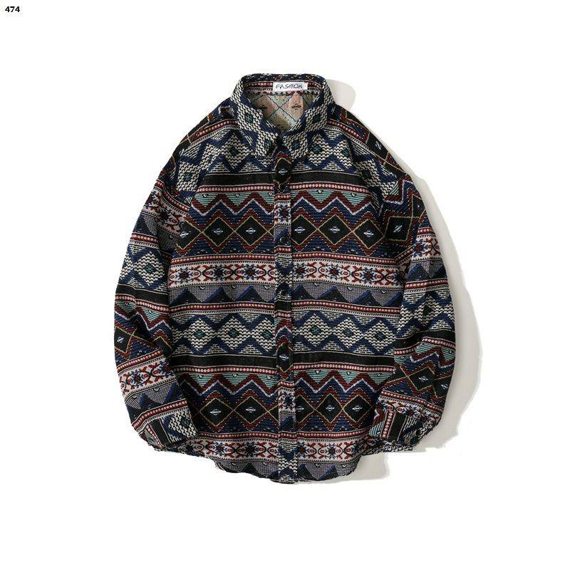 Áo Khoác Sơ Mi Dáng Rộng Vintage Cho Nam