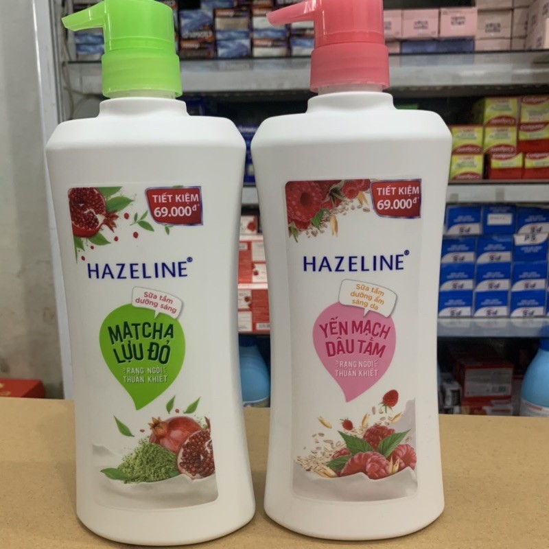 [ Mẫu mới ] Sữa tắm Hazeline dâu tằm và hương matcha lựu đỏ chai  Sữa tắm Hazeline dâu tằm chai 670g
