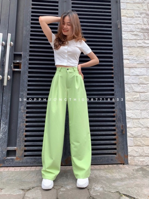 Quần ống suông dáng rộng ( hình shop tự chụp kèm video ) | BigBuy360 - bigbuy360.vn