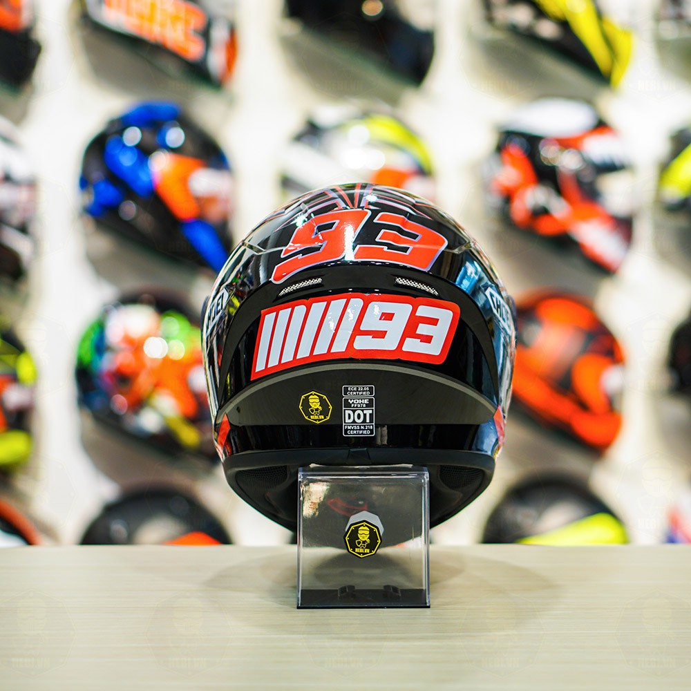 Tem Decal Shoei M93 Đỏ Dán Mọi Mũ Fullface