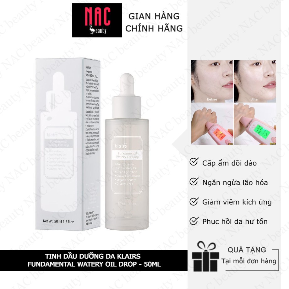 Tinh dầu dưỡng da Klairs Fundamental Watery Oil Drop 50ml
