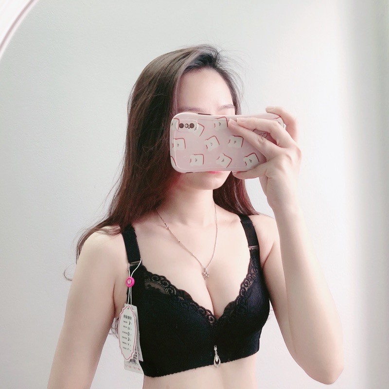 Áo lót ren không gọng mút mỏng không gọng nâng ngực chống xệ(M-02)