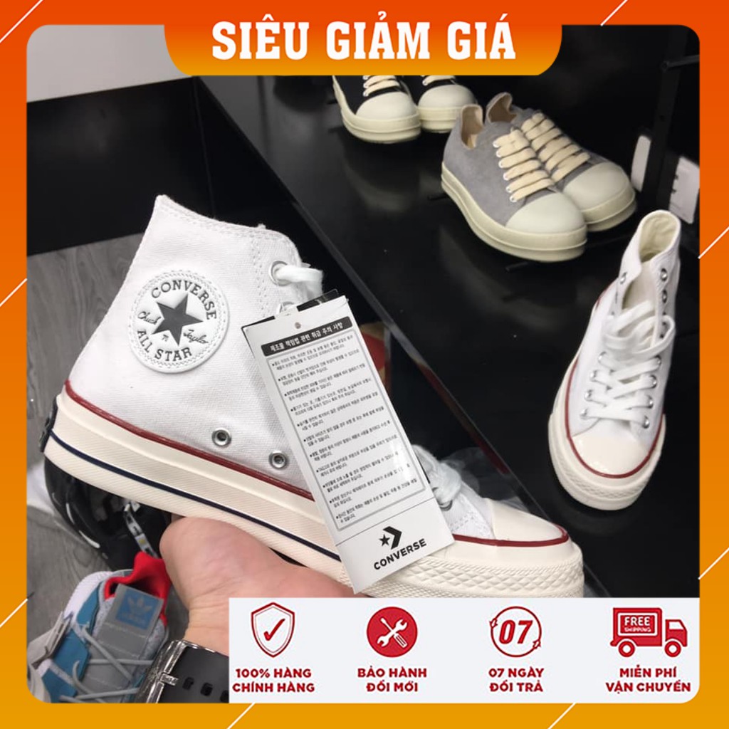 [Free ship ] Giày Thể Thao Sneaker Cv Trắng Cổ cao 1.1 | BigBuy360 - bigbuy360.vn