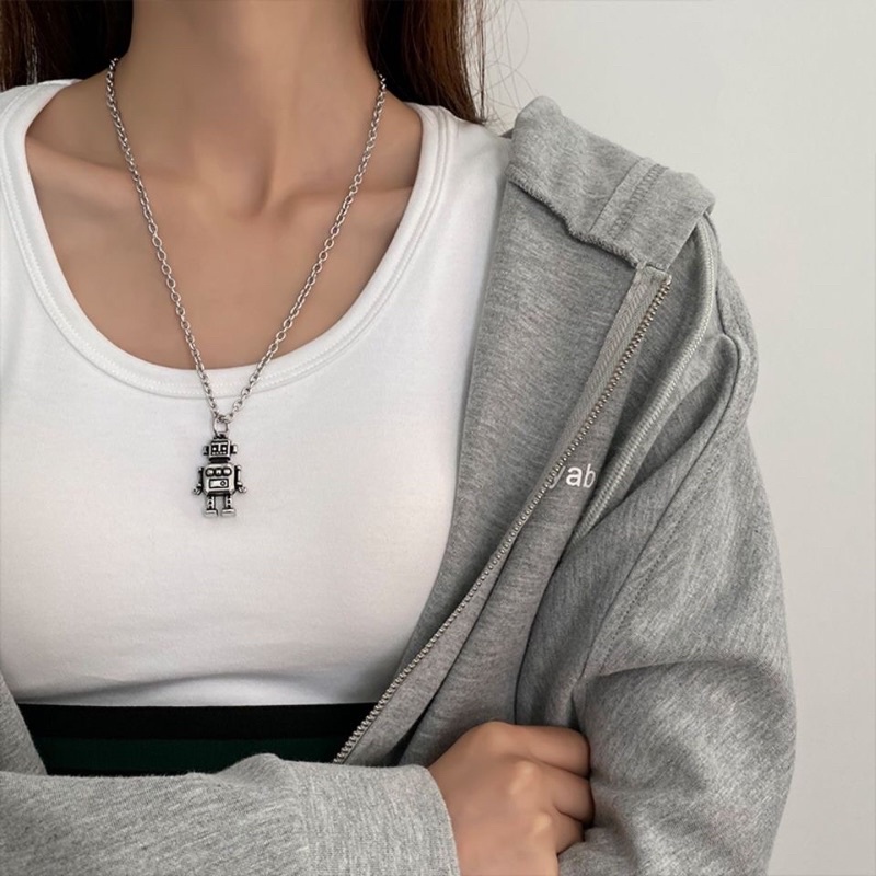 ✨✨Vòng cổ mặt dây hình robot mini dễ thương phong cách hiphop thời trang